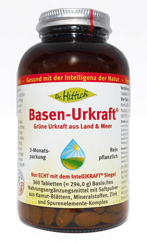 Dr. Hittich Basen-Urkraft, 360 Tabletten, Kamut, Calcium, Magnesium