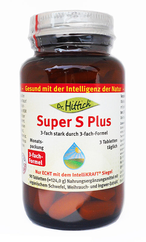 Dr. Hittich Super S Plus, 90 Tabl., MSM, Weihrauch + Ingwer-Extrakt