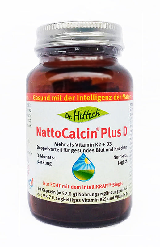 Dr. Hittich NattoCalcin Plus D, 1/2/4x 90 Kapseln, Natto Calcin, Vitamin K2 MK-7, Vitamin D
