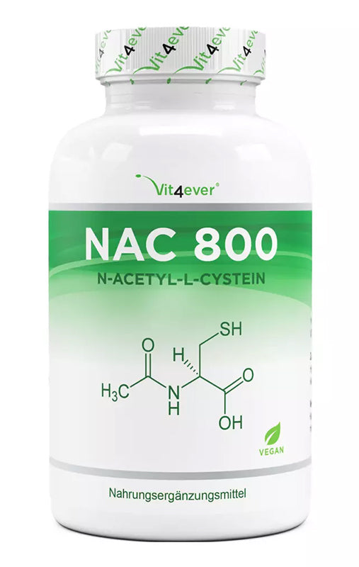 NAC (N-Acetyl L-Cystein) 800 mg, 180 Kaps., 6-Monatsvorrat