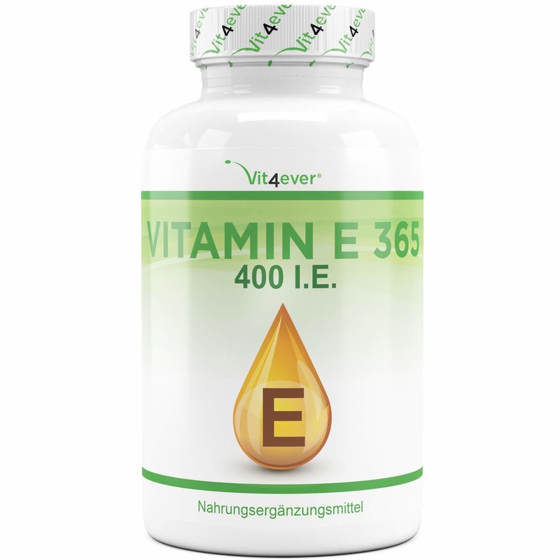 Vitamin E 400 I.E., 365 Softgel Kapseln, Jahresversorgung