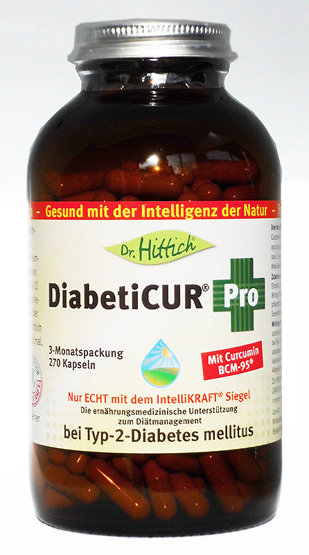 Dr. Hittich DiabetiCUR Pro, 1/2/4x 270 Kapseln, Curcumin BCM-95
