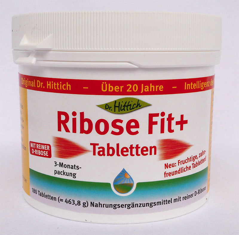 Dr. Hittich Ribose Fit+, 3x 180 Tabl., D-Ribose, fruchtig + zahnfreundlich, Vit. B1 - alterslos-leben
