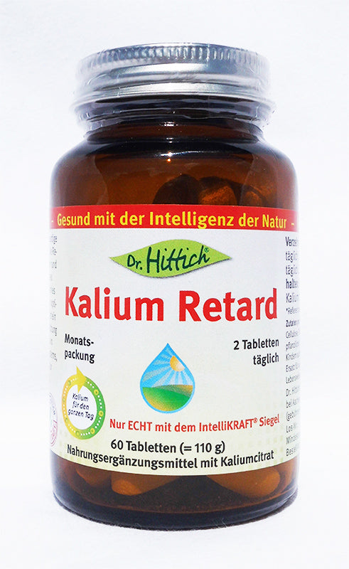 Dr. Hittich KALIUM retard, 1/3/6x 60 Tabletten, Kaliumcitrat mit Inulin