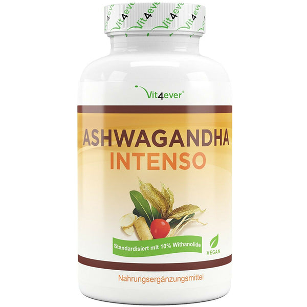 Ashwagandha Intenso, 750 mg, 10% Whithanolide, 180 Kaps. - alterslos-leben