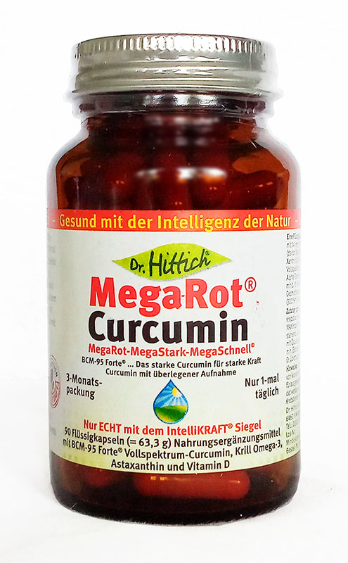 Dr. Hittich Mega-Rot Curcumin, 1/2/4x 90 Kapseln, Krillöl, MegaRot
