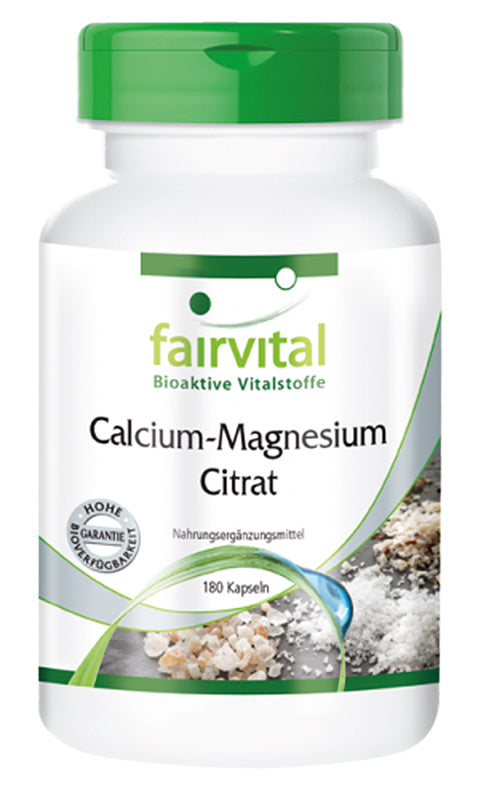Fairvital Calcium-Magnesium Citrat, 180 Kapseln, 872mg - alterslos-leben