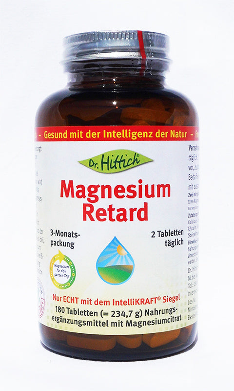 Dr. Hittich Magnesium Retard, 180 Tabletten, Magnesiumcitrat - alterslos-leben