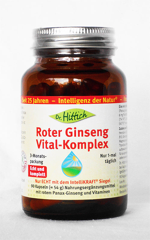 Dr. Hittich Roter Ginseng Vital-Komplex, 1/2/4x 90 Kapseln, 30 Ginsenoide