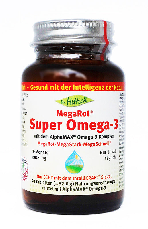 Dr. Hittich Mega-Rot Super Omega-3, 1/2/4x 90 Tabl., EPA, DHA - alterslos-leben
