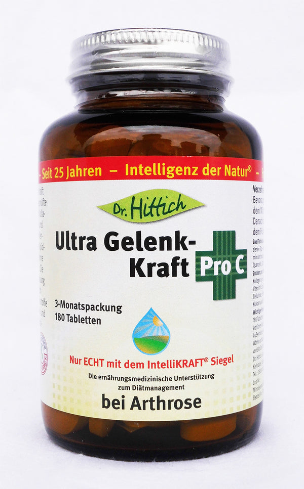 Dr. Hittich Ultra Gelenk-Kraft Pro C, 1/2/4x 180 Tabl., Kollagen, Hyaluronsäure - alterslos-leben