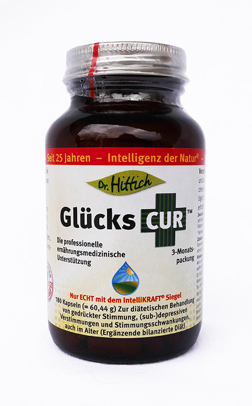 Dr. Hittich GlücksCur, 1/2/4x 180 Kaps., Curcumin, CrocuSAN Safran-Extrakt - alterslos-leben