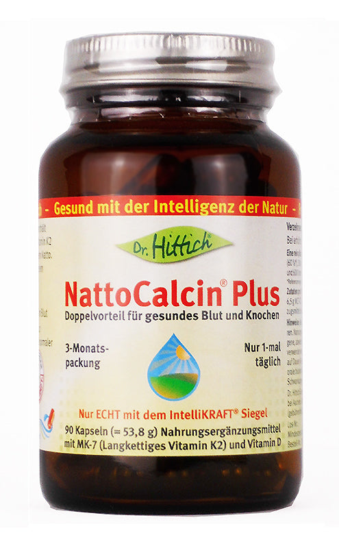 Dr. Hittich Nattocalcin Plus, 1/2/4x 90 Kaps., Natto Calcin, Vitamin K2 (MK-7) - alterslos-leben
