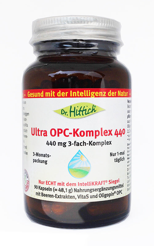Dr. Hittich OPC-Komplex 440, 90 Kaps., Pinus Maritima, Vitis Vinifera, Beeren - alterslos-leben