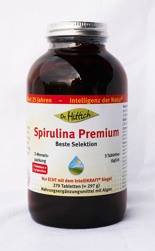 Dr. Hittich Spirulina Premium, 1/2/4x 270 Tabl., 20% Algenblau - alterslos-leben