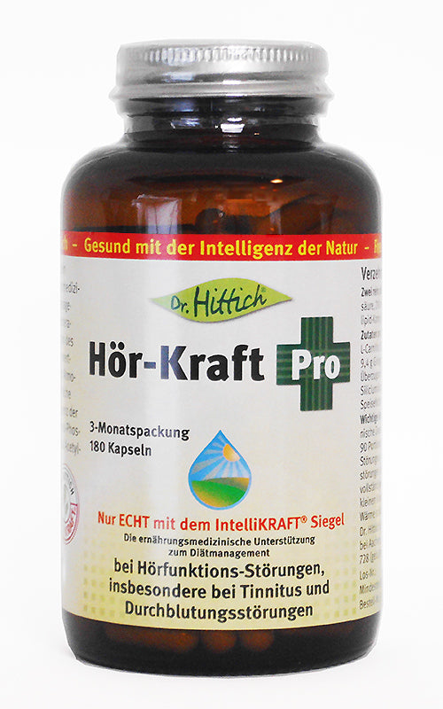 Dr. Hittich Hör-Kraft PRO, 1/2/4x 180 Kaps., Alpha-Liponsäure, MHD 08/21 - alterslos-leben