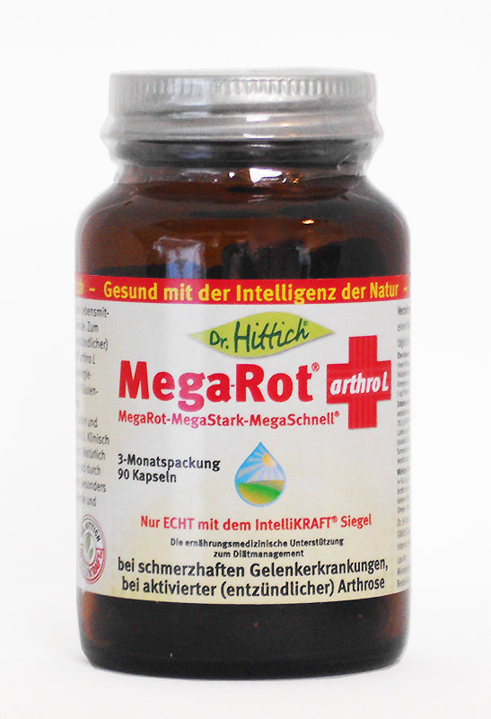 Dr. Hittich MegaRot arthro L, 1/2/4x 90 Kaps., Mega-Rot, Krillöl, Astaxanthin - alterslos-leben