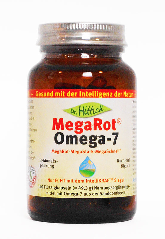 Dr. Hittich Mega-Rot Omega-7, 1/2/4x 90 Kaps., Sanddorn-Extrakt, MegaRot - alterslos-leben