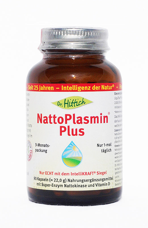 Dr. Hittich NattoPlasmin Plus, 1/2/4x 90 Kaps., Nattokinase, Polyphenole - alterslos-leben