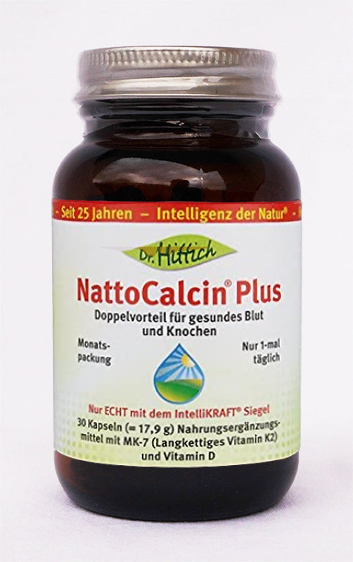 Dr. Hittich NattoCalcin Plus, 30 Kapseln, Vitamin K2 (MK-7), Vitamin D